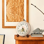 Maxspace Classic Vintage Clock - Elegant and Decorative Analog Clocks,Silent Non-Ticking Clock with Distressed Metal Frame for Office, Living Room or Bedroom