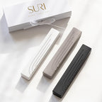 SURI Mezuzah for Door – 4 Inch Gray Concrete Mezuza Case with Printed Scroll, Self-Stick Adhesive, Fits a 3 Inch Scroll, Gift Box Included