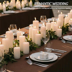 36 Pcs White Pillar Candles Bulk Set，Hurricane Candles，3 Different Lengths 2 x 3/4/6 Inch (12 Each)，Dripless Unscented Smokeless，Gives You a Better Atmosphere When Organizing an Event Party.