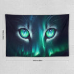 VUMIVI Cat Eye Galaxy Tapestry Mystical Northern Lights Starry Sky Abstract Aurora Art Magical Fantasy Decor Tapestry Wall Hanging for Living Room Bedroom Dorm Classroom Aesthetic Decor W60xL40in