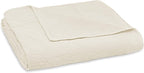 King Charles Modern Farmhouse Floral Matelasse Bedspread, 100% Cotton Breathable Bedding, Full/Queen, Ivory