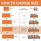HAOMAIJIA Pet Couch Covers for Sofa Waterproof Couch Cover for Dogs Chenille Non Slip Sofa Covers Washable for 3 Cushion Couch Furniture Protector (Cream White, 36.5" x 82" 1 Pack)