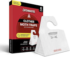 Catchmaster Clothing Moth Traps with Premium Extra Strength Odorless Pheromone Technology – XL Hardwood Design, Extra-Strength Glue – Traps & Targets Casemaking and Webbing Moths - 6-Pack