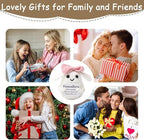 WASTIME Funny Knitted Wool Doll Toy with Positive Card - Creative Cute Mini Crochet Positive Potato Dolls Cheer Up Gift for Family Kids Friends Encouragement Decoration (C- Positive Bunny)