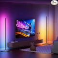 2PCS RGB Corner Floor Lamp, 64.5" RGB Color Changing Led Floor Lamp for Living Room APP and Remote Modern Light Bar with Music Sync and 16 Million Colors Dimmable Ambient Lighting for Bedroom