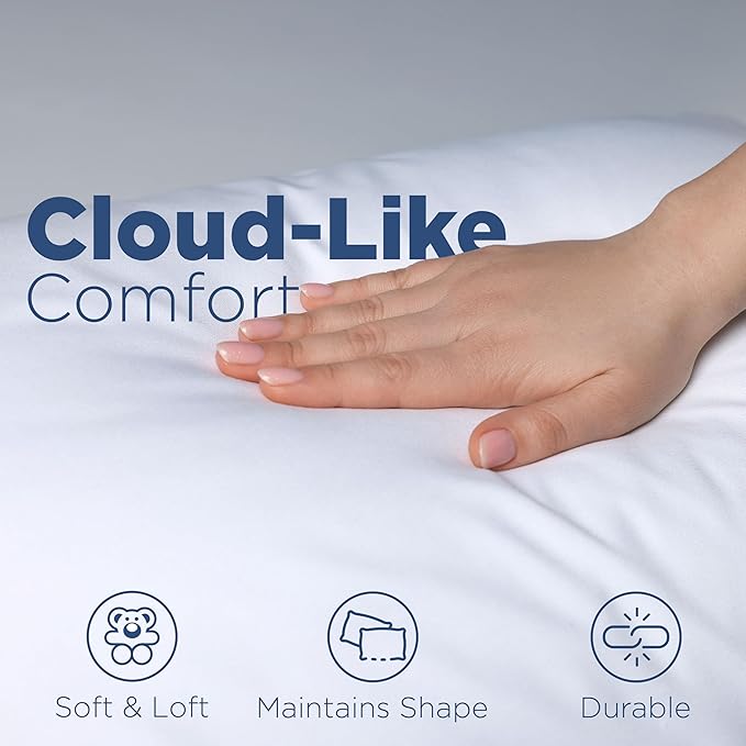 Martex 2-Pack Queen Pillows - Hotel Quality - Cozy Premium Bedding for All Sleep Positions