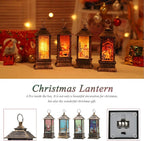 Christmas Lantern Decorations Christmas Lighting Decorations Christmas Tree Decoration Home Decor Small Candle Lanterns, Holiday Decoration Gifts for Family, Children, or Friends（4-Pack）