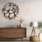 SIGNLEADER Metal Wall Art Decor Abstract Circle Minimalist Modern Abstract Wall Sculpture Hangings Home Decoration for Living Room, Bedroom, Bathroom, Kitchen, Outdoor - 24" Bronze