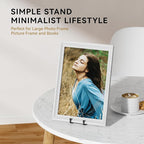 4 Pack 10 Inch Large Plate Stands for Display - Metal Square Wire Plate Holder Display Stand + Picture Stand for Book, Platter, Plaque, Photo Easel