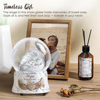 Christmas Indoor Decor Angel Statue, Healing Angel Figurines for Women, Ideas,Resin Angel Statue Music Snow Globe Cat Dog Pet Memorial Gifts, pet Loss Sympathy Gift