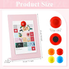 Shimeyao 2 Pcs Pink Magnetic Bulletin Board for Tabletops with 8 Magnets 10x7 Inch Memo Display Easel Stand for Home Office School Kitchen Table Supplies (Square)