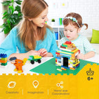 Lekebaby 500 Pieces Classic Building Blocks Creative Bulk Building Bricks Sets, Compatible with All Major Brands, Educational Toy for Boys Girls 6 Years Old and Up