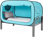 Bed Tent Full Bed Canopy Portable Dream Tent for Adult Indoor Sleeping Tents with 2 Doors Breathable Private Space Tents, Teal