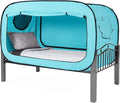 Bed Tent Twin Bed Canopy Portable Dream Tent for Adult Indoor Sleeping Tents with 2 Doors Breathable Private Space Tents, Teal