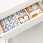 10 Sheets Drawer Liners for Dresser Scented Drawer Liners Non Adhesive Scented Paper for Fragrant Home Shelf Closet(Linen,Light Blue Pattern)
