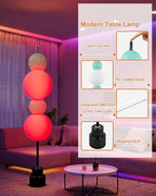Lightdot RGB& 3000K Floor Lamp with Touch Control, Dimmable Colors Temperature, Globe Modern Floor Lamp with Smart Bulb Included, Blue Standing Lamps for Living Room/Sofa Beside/Corner Decor
