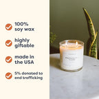 Calyan Wax Co. Home & Holiday 2 Wick Scented Candle - 37 Hour Burn - Luxury Non Toxic Soy Wax Candles - Long Lasting Large Glass Jar Candle for Home - 8.8oz