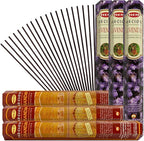 Precious Lavender Incense Sticks and Precious Chandan Sandalwood Incense Sticks with Incense Holder Bundle for Spiritual Décor and Home Fragrance