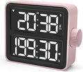 VEWINGL Dual Kitchen Timer Digital – 2-Channel Cooking Timer with Large Screen, Magnetic Back, Loud Alarm, Modern Pink Design for Various Timing Needs