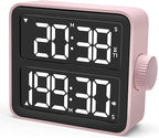 VEWINGL Dual Kitchen Timer Digital – 2-Channel Cooking Timer with Large Screen, Magnetic Back, Loud Alarm, Modern Pink Design for Various Timing Needs