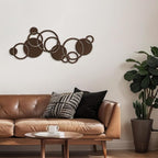 SIGNLEADER Metal Wall Art Decor Circle Shapes Minimalist Modern Abstract Wall Sculpture Hangings Home Decoration for Living Room, Bedroom, Bathroom, Kitchen, Outdoor - 24" Bronze