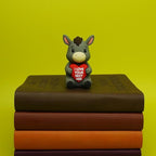 Sweethearts Figurine – Miniature Home Accent, Small Tabletop Ornament for Shelf, Desk, or Living Room Décor – Donkey