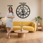 24 Inch Wall Clock, Anchor Wall Clock, Silent Non Ticking, Battery Operated Large Decor Clocks for Living Room Decor, Kitchen, Office (Nautical Style)