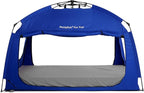 Indoor Instant Privacy Bed Tent for Sleeping,Quick Set-up Bed Canopies,Portable Bed Drapes with Large Space and 3 Doors (Blue, Twin)
