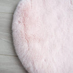 Pink Fuzzy Washable Furry Area Rugs for Living Room Faux Rabbit Fur Nursery Rug for Bedroom 2x4 Runner Rug