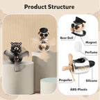 Bear Pilot Car Fresheners Vent Clip Cute Teddy New Car Scent Automotive Air Fresheners Cartoon Air Outlet Aromatherapy Ornament Thank You Gifts for Him Her Friends, Families