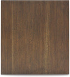 Signature Design by Ashley Moriville Rustic Farmhouse Rectangular End Table with Dual Cabinet Doors, Antique Bronze-Tone Hardware, Wood, 25" High, Brown