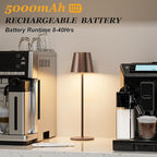 Cordless Table Lamp Rechargeable Brown - KK 2 Pack 5000mAH Battery Operated Lamp for Counter, 3 Color Stepless Dimming Wireless Lamp for Dining Table, Kitchen Counter, Outdoor Patio, Touch Control