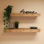 Urbandi Rustic Distressed Floating Shelves, Set of 2, Handmade Out of Pine Wood, 3 Inch Thick, Made in USA (Aged Oak, 48Lx3Hx6D)