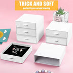 Cardboard Jewelry Boxes, 20 Pack 3.5×3.5x1Inch Jewelry Gift Boxes, Bulk Cotton Filled Small Jewelry Boxes with Lids for Necklace Ring Earring Display Box-White