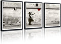 Novatique Colorful Graffiti Wall Art Banksy Canvas Wall Art Abstract Artwork Graffiti Street Print Pictures for Bedroom Living Room Office,24" x 36" x 3pcs