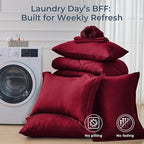 HEVUMYI Red Cali-King Comforter Set - 7-Piece All Season Bed in a Bag Cali-King, Ultra Soft Bedding Set with Comforter, Flat Sheet, Fitted Sheet, Pillowcases, Pillow Shams