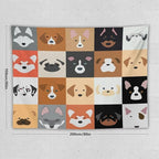 VUMIVI Dog Tapestry Funny Cartoon Pet Patterns Colorful Illustrations Square Animals Tapestry Wall Hanging for Living Room Bedroom Dorm Classroom Aesthetic Decor W80xL60in