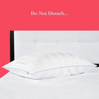 Kate Spade New York Ultra Cooling Pillow 20" x 36", 300 Thread Count Pillow with Moisture Wicking Technology, Ideal for All Sleep Positions, King, White