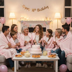 Shimeyao 24 Packs Fleece Throw Blanket Soft Warm Lightweight Fleece Blanket Cozy Throw Bulk for Bed Couch Sofa Home Office Wedding Gifts Suitable for Seasons, 50 x 60 Inches (Light Pink)