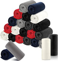 Newwiee 24 Pcs Fleece Throw Blankets Bulk 50'' x 60'' Oeko-tex Standard 100 Certified Spring Outdoor Wedding Guest Blankets Lightweight for Sleepover Donation Lap Pet Sofa Home (Trendy Colors)
