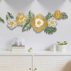 Babyieia 3D Ginkgo Leaf Metal Wall Art Decor for Living Room, Large Modern MetalWall Sculptures, Metal Wall Decor Home Decor for Living Room Dining Room Bedroom