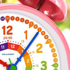 Peakeep Loud Analog Alarm Clock for Kids Learning Telling Time Teaching, 4.5" Twin Bell Alarm Clock Battery Operated for Heavy Sleepers Adults Teenagers Kids