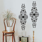 Metal Scroll Wall Decor Rustic Iron Wall Medallion Small Traditional Scroll Arts Home Decorations Scroll Accent Wall Art for Home Living Room Front Porch Above Door Hallway Entryway