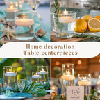 3 inch Floating Candles 24 Pack,10 Hours Burn Clean & Unscented Floating Candle,Floating Candles for Centerpieces,Valentine's Day,Romantic Night,Wedding