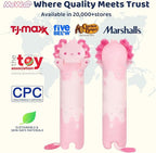 Mewaii Long Axolotl Plush 5 Sizes, 120% Extra Filling Giant Plushness Kids Body Pillow, Kawaii Cute Pink Axolotl Stuffed Animals Plushies, Big Long Body Pillow Cat Plush Gift for Girls 44”