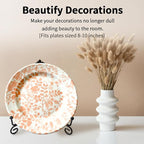 Iron Plate Stands for Display, Foldable Book Holder & Easel Stand for Sign, Versatile Poster Stand and Small Plate Stand for Home Decor, Art, Photo Frame, Card, Crystal Display (Black, 8 inch (4Pcs))