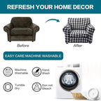KRFOONN 2 Piece Chair Covers Printed Sofa Covers Couch Covers Washable Armchair Sofa Couch Slipcover Furniture Protector with Elastic Bottom for Living Room (Armchair, 07), Small