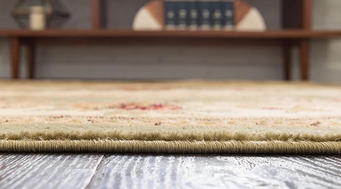 Rugs.com Chateau Collection Rug - 4' x 6' Oval Green Medium Pile Rug