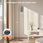 Floor Lamp with Linen Shade, Dimmable Tall Standing Lamp with Remote Control & 3 Color Temperatures, Modern Floor Lamps for Living Room Bedroom Office Corner, 9W LED Bulb Included