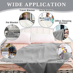 Newwiee 24 Pcs Fleece Throw Blankets Bulk 50'' x 60'' Oeko-tex Standard 100 Certified Spring Outdoor Wedding Guest Blankets Lightweight for Sleepover Donation Lap Pet Sofa Home (White/Gray)